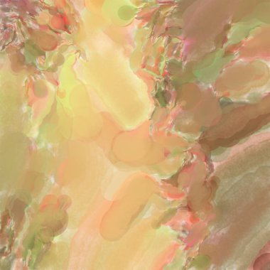 Yumuşak suluboya duvar kağıdı. Hafifçe fırçalanmış renkleri olan sanatsal bir resim. Pastel renkler arkaplana dokunmuş. Soyut duvar sanatı..