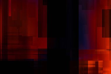 Renkli ve canlı geometrik şekiller katmanları var. Bir teknoloji planının dijital illüstrasyonu. Gelecekçi tasarım şablonu.