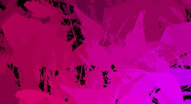 Canlı fırça darbeleriyle boyanmış. Renkli desenli resim. Fırçalanmış duvar kağıdını boya.