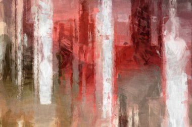 Soyut arkaplanda pürüzlü fırça darbeleri. Fırça boyası. Renkli boya darbeleri. Eşsiz duvar sanatı. Tuvaldeki modern sanat. Renkli çağdaş sanat eserleri. 