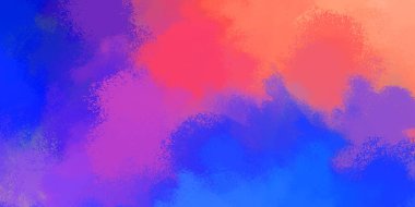 Canlı boya desenli arka plan. Renkli fırça darbelerinin 2B çizimi. Dekoratif doku resmi. Boyalı arkaplan.