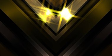 Soyut parlayan geometrik ışıklar arka planda. Fraktal simetrik grafik çizimi. Parıldayan ve parıldayan çubukları kesiştir.