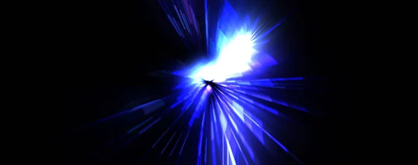 Futuristic Lens Flare Light Explosion Star Glowing Particles Lines Beautiful — Stock Photo, Image