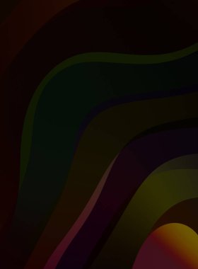 Soyut arkaplan. Renkli dalgalı tasarım duvar kağıdı. yaratıcı grafik 2D çizim. Dinamik şekilli modaya uygun sıvı örtüsü.