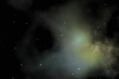 Galaksi uzayındaki yıldız alanı renkli nebula ile. Uzayın derinliklerinin bilim kurgu geçmişi. Ruhsal duvar kağıdı.