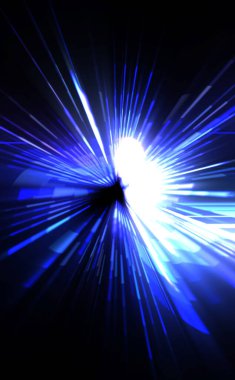 Fütürist mercek patlaması. Parlayan parçacıkları ve çizgileri olan ışık patlaması yıldızı. Güzel soyut ışın arkaplanı.