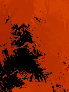 Vahşi fırça darbeleriyle yaratıcı soyut resim. Artistik fırça darbeleriyle donatılmış. Renkli ve canlı bir tasvir. Boyalı sanat.