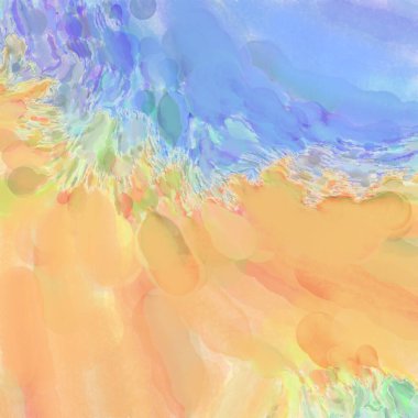 Soyut doku. Yüzeyde etkileyici el yapımı suluboya. Suluboya fırça darbeleri. Modern sanat. Çok renkli arkaplan. Çağdaş duvar sanatı. Renkli bir fon. 2d illüstrasyon.