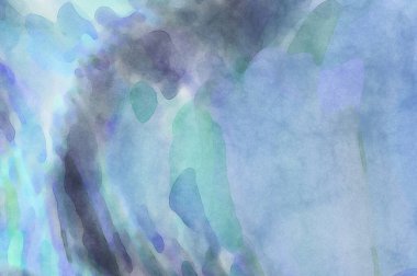 Alkol mürekkebini andıran rahatlatıcı fırça darbelerinin modern resmi. Poster, duvar sanatı, afiş, kart, kitap kapağı veya ambalaj için pastel renkli suluboya resim.