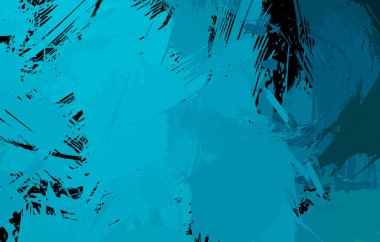 Vahşi fırça darbeleriyle yaratıcı soyut resim. Artistik fırça darbeleriyle donatılmış. Renkli ve canlı bir tasvir. Boyalı sanat.