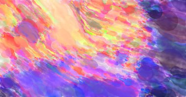 Çağdaş sanat. El yapımı resim. Modern sanat eserleri. Yüzeyde suluboya fırça darbeleriyle resim yapmak. 2D çizim. Sanatsal arkaplan resmi. Tablo üzerinde soyut resim. Renkli doku.