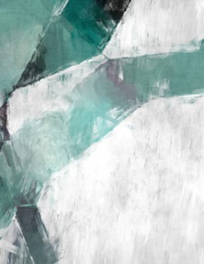 Soyut arkaplanda pürüzlü fırça darbeleri. Fırça boyası. Renkli boya darbeleri. Eşsiz duvar sanatı. Tuvaldeki modern sanat. Renkli çağdaş sanat eserleri. 