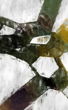 Soyut arkaplanda pürüzlü fırça darbeleri. Fırça boyası. Renkli boya darbeleri. Eşsiz duvar sanatı. Tuvaldeki modern sanat. Renkli çağdaş sanat eserleri. 