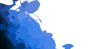 Taranmış Boyalı Soyut Arkaplan. Vahşi kaotik fırça darbeleri. Boya darbeleri. 2D İllüstrasyon. Fırça darbeli resim. 