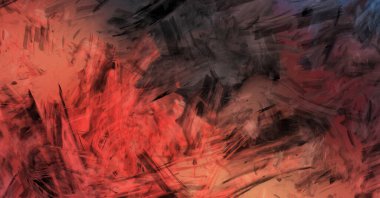 Modern sanat. Taranmış Boyalı Soyut Arkaplan. Fırça darbesi ile boyanmış. Boya darbeleri. 2B Görüntü