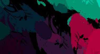 Sanatsal soyut arkaplan. Doku boyalı duvar kağıdı. Boya darbeleriyle yaratıcı bir illüstrasyon. Fırça desenli resim.