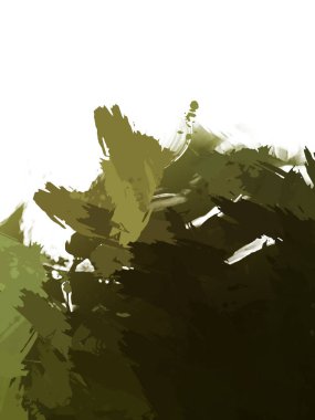 Taranmış Boyalı Soyut Arkaplan. Vahşi kaotik fırça darbeleri. Boya darbeleri. 2D İllüstrasyon. Fırça darbeli resim. 