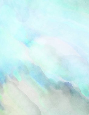 Alkol mürekkebini andıran rahatlatıcı fırça darbelerinin modern resmi. Poster, duvar sanatı, afiş, kart, kitap kapağı veya ambalaj için pastel renkli suluboya resim.