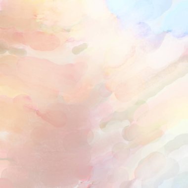 Yumuşak suluboya duvar kağıdı. Hafifçe fırçalanmış renkleri olan sanatsal bir resim. Pastel renkler arkaplana dokunmuş. Soyut duvar sanatı..