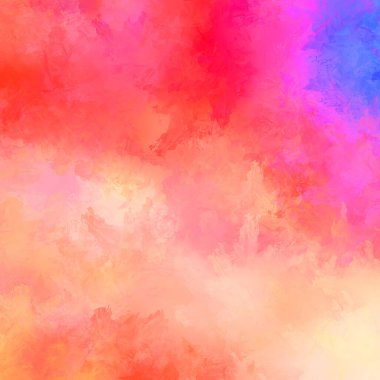 Canlı fırça darbeleriyle boyanmış. Renkli desenli resim. Fırçalanmış duvar kağıdını boya.