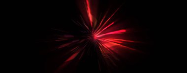 Fütürist mercek patlaması. Parlayan parçacıkları ve çizgileri olan ışık patlaması yıldızı. Güzel soyut ışın arkaplanı.