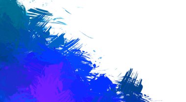 Taranmış Boyalı Soyut Arkaplan. Vahşi kaotik fırça darbeleri. Boya darbeleri. 2D İllüstrasyon. Fırça darbeli resim. 