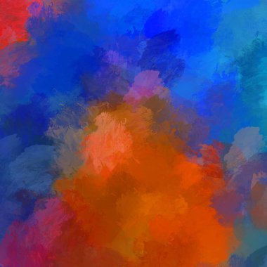Yaratıcı soyut resim. Artistik fırça darbeleriyle donatılmış. Renkli ve canlı bir illüstrasyon. boyalı sanat.
