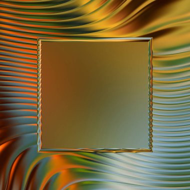 Soyut çerçeveli arkaplan. Renkli, canlı, dalgalı bir duvar kağıdı. Merkezi çerçeveli yaratıcı grafik 2d çizim. Dinamik şekilli modaya uygun sıvı örtüsü.