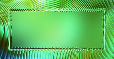 Soyut çerçeveli arkaplan. Renkli, canlı, dalgalı bir duvar kağıdı. Merkezi çerçeveli yaratıcı grafik 2d çizim. Dinamik şekilli modaya uygun sıvı örtüsü.