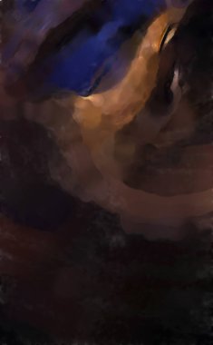 Modern sanat. Renkli çağdaş sanat eserleri. Renkli boya darbeleri. Soyut arkaplanda fırça darbeleri. fırça boyası.