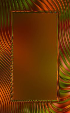 Soyut çerçeveli arkaplan. Renkli, canlı, dalgalı bir duvar kağıdı. Merkezi çerçeveli yaratıcı grafik 2d çizim. Dinamik şekilli modaya uygun sıvı örtüsü.