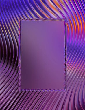 Soyut çerçeveli arkaplan. Renkli, canlı, dalgalı bir duvar kağıdı. Merkezi çerçeveli yaratıcı grafik 2d çizim. Dinamik şekilli modaya uygun sıvı örtüsü.