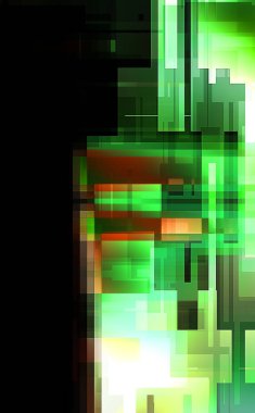 Fütürist soyut geometrik duvar kağıdı. Geometrik renkli şekiller. Dikdörtgen şekilli arka plan. Bir teknolojinin dijital illüstrasyonuName.