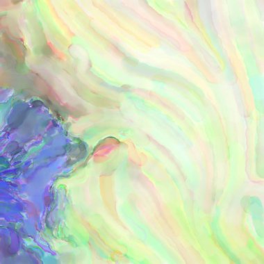 El yapımı sürreal soyut desenli suluboya. Modern sanatsal resim. 2D çizim. Arkaplan boyası karışımı. Yaratıcı duvar sanatı. Çağdaş sanat.