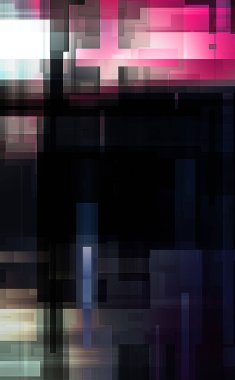 Fütürist soyut geometrik duvar kağıdı. Geometrik renkli şekiller. Dikdörtgen şekilli arka plan. Bir teknolojinin dijital illüstrasyonuName.