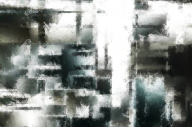 Modern sanat. Renkli çağdaş sanat eserleri. Renkli boya darbeleri. Soyut arkaplanda fırça darbeleri. Fırça boyası. Eşsiz duvar sanatı.