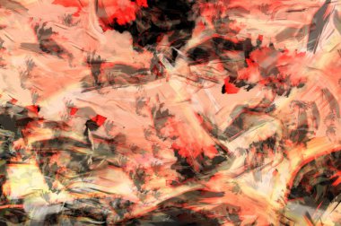 Modern sanat. Taranmış Boyalı Soyut Arkaplan. Fırça darbesi ile boyanmış. Boya darbeleri. 2B Görüntü