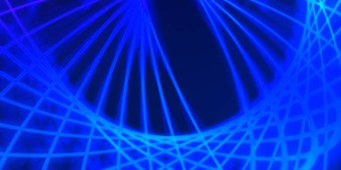 Işık dalgalarının neon renkli soyut tasarımı. Dijital arka plan ve neon ışığı parlama efekti. Parlak ışınlar duvar kağıdı.