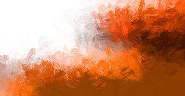 Modern sanat. Taranmış Boyalı Soyut Arkaplan. Fırça darbesi ile boyanmış. Boya darbeleri. 2B Görüntü.