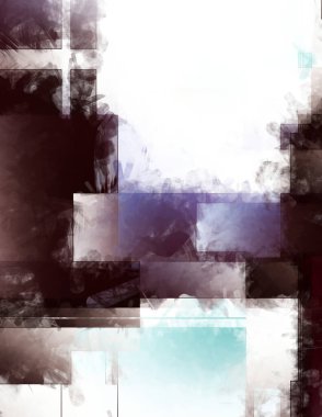 Modern sanat. Renkli çağdaş sanat eserleri. Renkli boya darbeleri. Soyut arkaplanda fırça darbeleri. Fırça boyası. Eşsiz duvar sanatı.