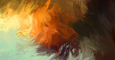 Renkli fırça darbelerinin soyut arkaplanı. fırçalanmış canlı duvar kağıdı. resmedilmiş sanat eseri. Eşsiz ve yaratıcı illüstrasyon.