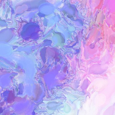 El yapımı sürreal soyut desenli suluboya. Modern sanatsal resim. 2D çizim. Arkaplan boyası karışımı. Yaratıcı duvar sanatı. Çağdaş sanat.