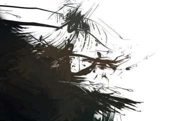 Duvar sanatı Eşsiz ve yaratıcı illüstrasyon. Fırça darbesi ile boyanmış. Renkli fırça darbelerinin soyut arkaplanı. Fırçalanmış canlı duvar kâğıdı. Boyalı sanatsal yaratım.