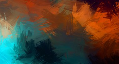 Renkli fırça darbelerinin soyut arkaplanı. fırçalanmış canlı duvar kağıdı. resmedilmiş sanat eseri. Eşsiz ve yaratıcı illüstrasyon.