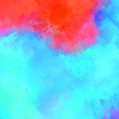 Canlı fırça darbeleriyle boyanmış. Renkli desenli resim. Fırçalanmış duvar kağıdını boya.