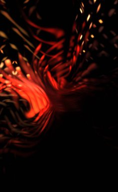 Işık parçacık izleri. Parlayan parçacıkları ve çizgileri olan ışık patlaması yıldızı. Güzel hareketli soyut ışın arkaplanı.