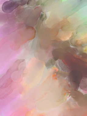 2D çizim. Sanatsal arkaplan resmi. Tablo üzerinde soyut resim. Çağdaş sanat. El yapımı resim. Renkli doku. Modern sanat eserleri. Yüzeyde suluboya fırça darbeleriyle boyama.