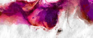 Soyut arkaplanda pürüzlü fırça darbeleri. Fırça boyası. Renkli boya darbeleri. Eşsiz duvar sanatı. Tuvaldeki modern sanat. Renkli çağdaş sanat eserleri. 