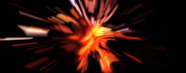 Işık parçacık izleri. Parlayan parçacıkları ve çizgileri olan ışık patlaması yıldızı. Güzel hareketli soyut ışın arkaplanı.