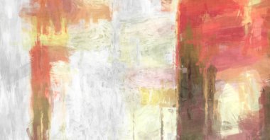 Soyut arkaplanda pürüzlü fırça darbeleri. Fırça boyası. Renkli boya darbeleri. Eşsiz duvar sanatı. Tuvaldeki modern sanat. Renkli çağdaş sanat eserleri. 